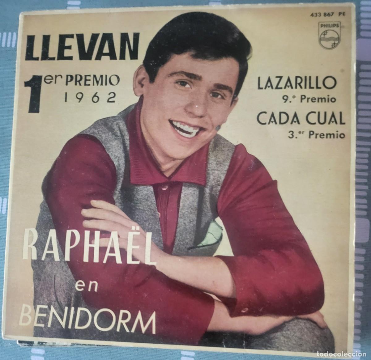 Discos de vinilo: Raphael Ep sello Philips editado en Espa&ntilde;a a&ntilde;o 1962 Festival de Benidorm...