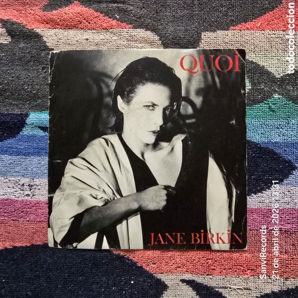 Discos de vinilo: [SINGLE] JANE BIRKIN: QUOI - COME UN GABBIANO (PHILIPS) (1985)