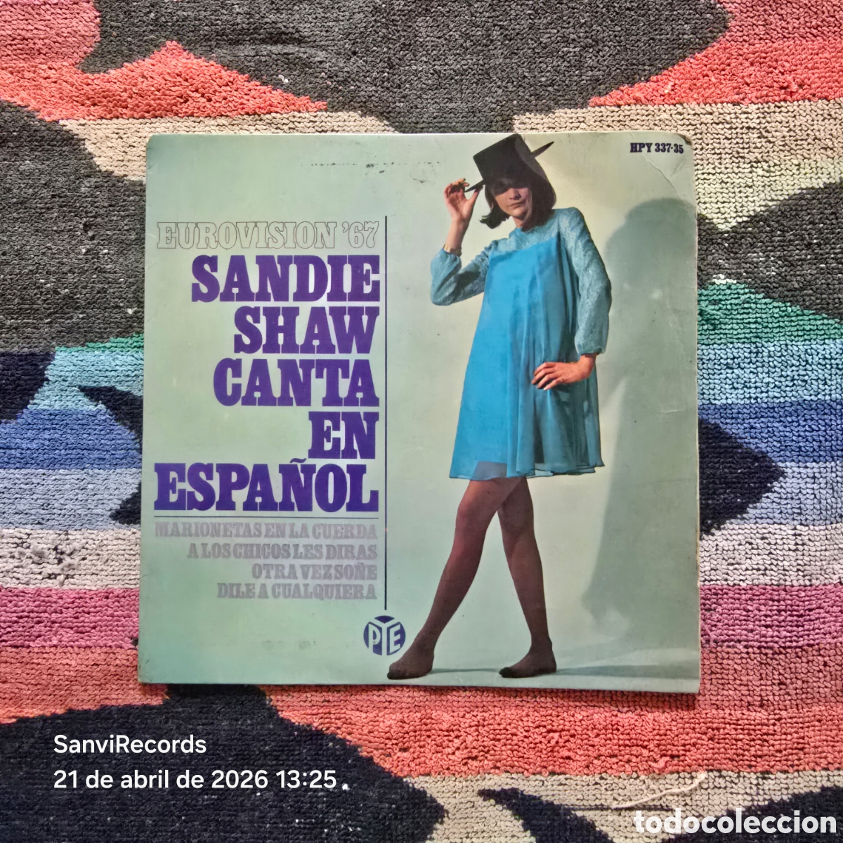 Discos de vinilo: [EP] EUROVISION '67, SANDIE SHAW CANTA EN ESPA&Ntilde;OL (HISPAVOX) (1967)