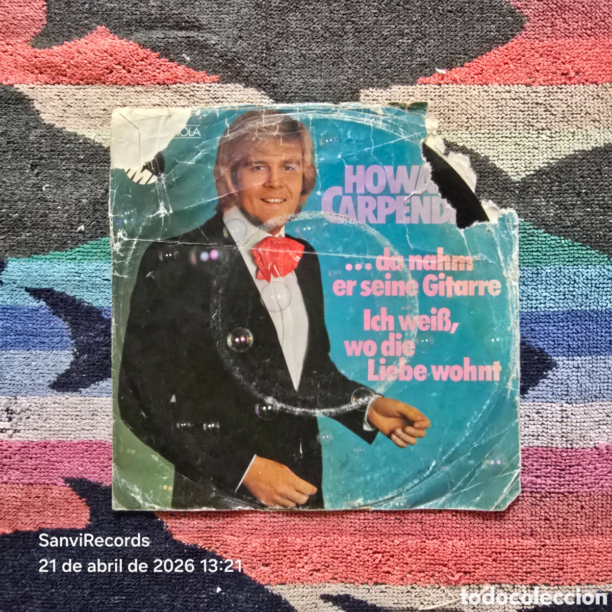 Discos de vinilo: [SINGLE] HOWARD CARPENDALE: ...DA NAHM ER SEINE GITARRE - ICH WEIẞ, WO DIE LIEBE WOHNT (EMI) (1974)