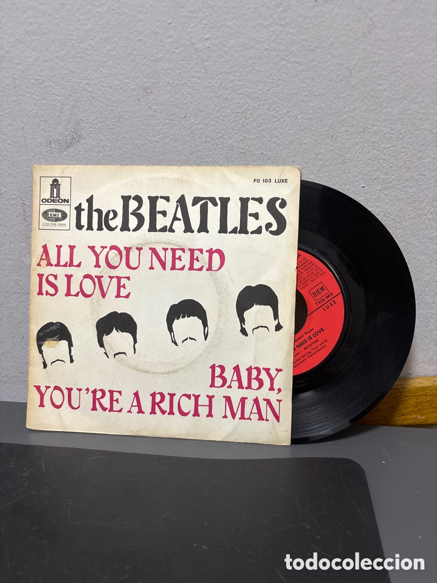 Discos de vinilo: ANTIGUO EP THE BEATLES ALL YOU NEED IS LOVE ORIGINAL