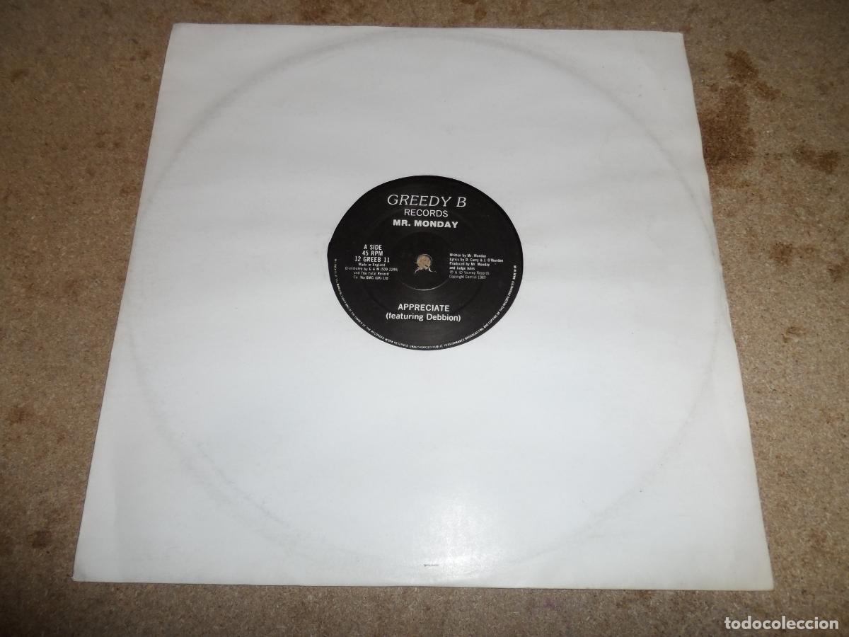 Discos de vinilo: Mr. Monday &ndash; Appreciate / Keep On (UK 1989) - Foto 1