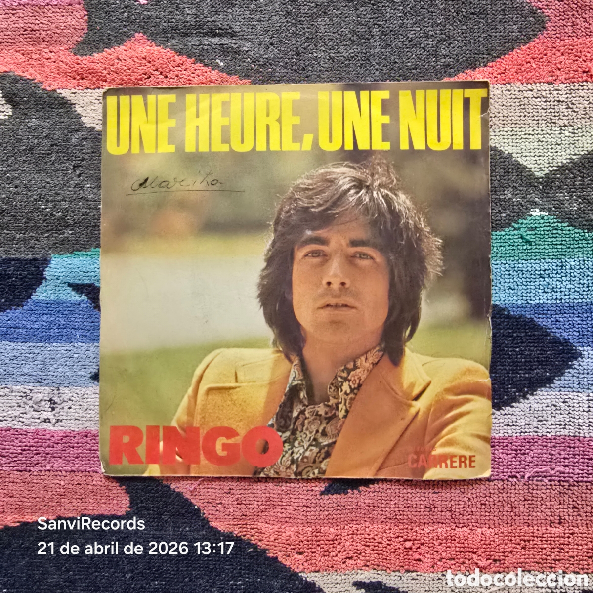 Discos de vinilo: [SINGLE] RINGO: UNE HEURE, UNE NUIT - LADY BANANA (CARRERE) (1972)