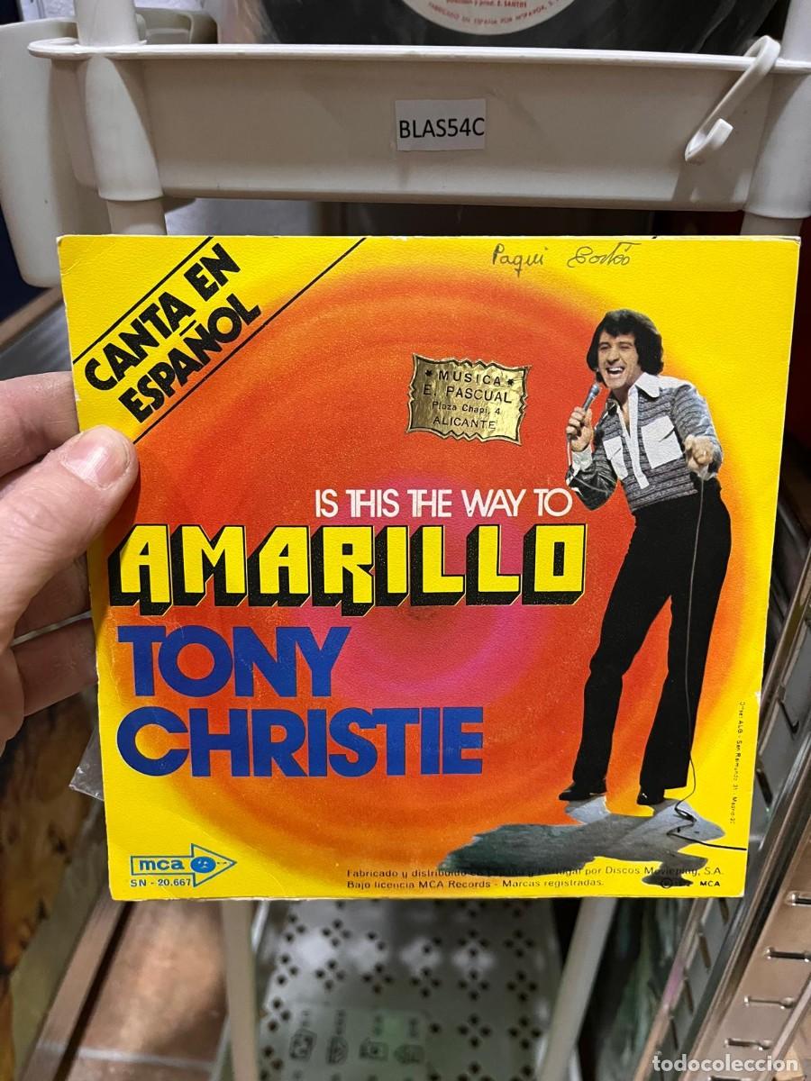 Discos de vinilo: BLAS54C VINILO EP IS THIS THE WAY TO AMARILLO TONY Duset ALG - San Raimunde 31 - Madrd-2C CHRISTI