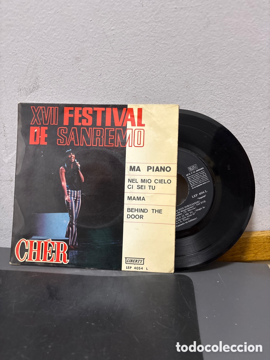 Discos de vinilo: ANTIGUO EP XVII FESTIVAL DE SAN REMO CH&Eacute;R ORIGINAL
