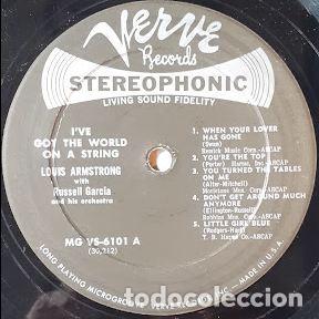 Discos de vinilo: Ive got the World on a String - Louis Armstrong - Foto 3