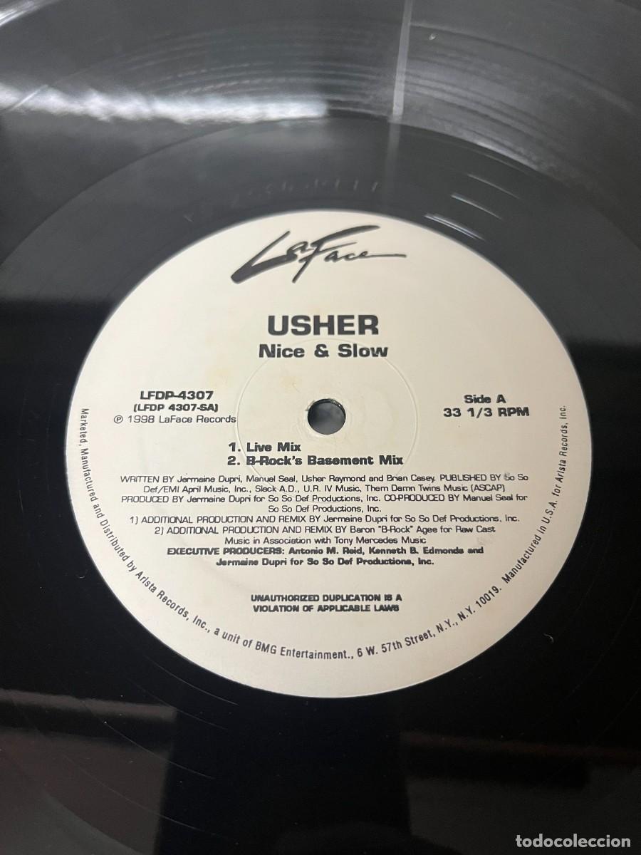 Discos de vinilo: Usher Nice & Slow maxi - Foto 3