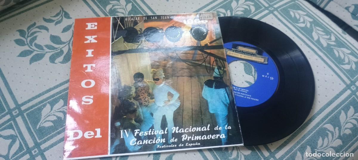 Discos de vinilo: E.P. ( vinilo) EXITOS DEL IV FESTIVAL NACIONAL DE LA CANCI&Oacute;N DE LA PRIMAVE RA(Alc&aacute;zar De San Juan)