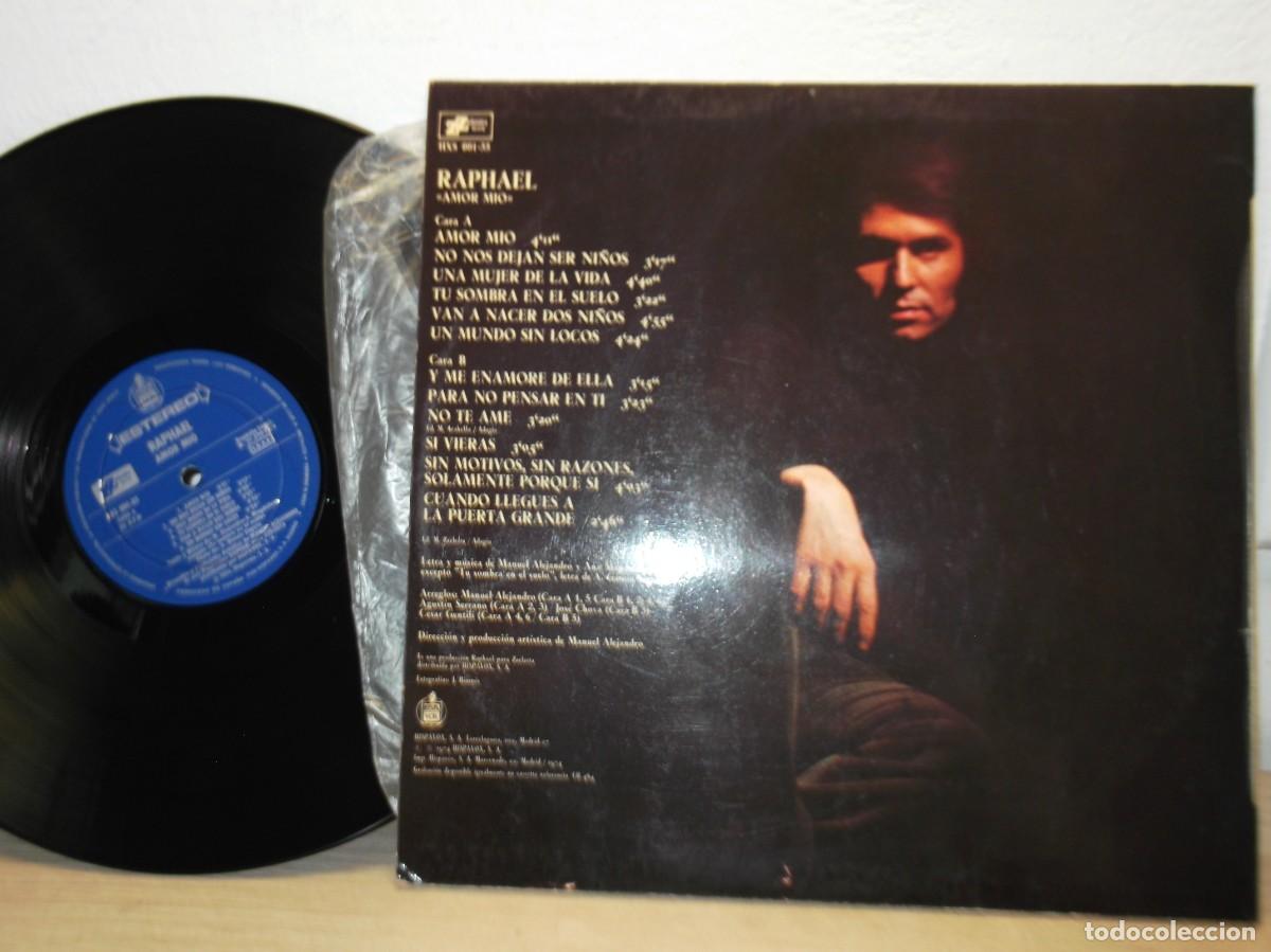 Discos de vinilo: RAPHAEL -AMOR MIO LP 1974 - Foto 2