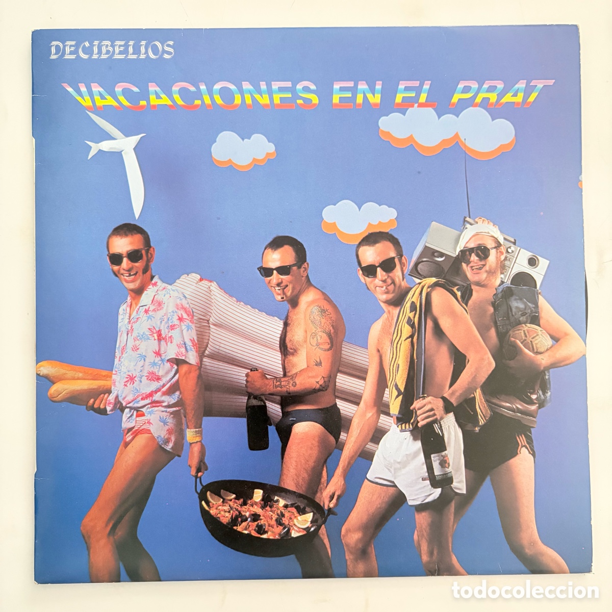 Discos de vinilo: lp Decibelios &lrm;&ndash; Vacaciones En El Prat edicion espa&ntilde;ola de 1986