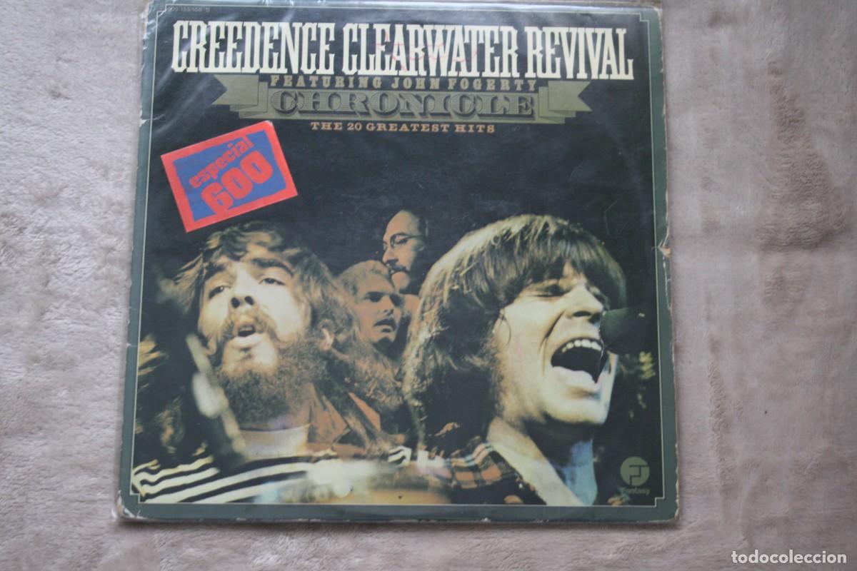 Discos de vinilo: CREDENCE CLEARWATER REVIVAL. CHRONICLE, DOBLE LP. FEATURING, JOHN FOGERTY, 20 GREATEST HITS. 1976 F