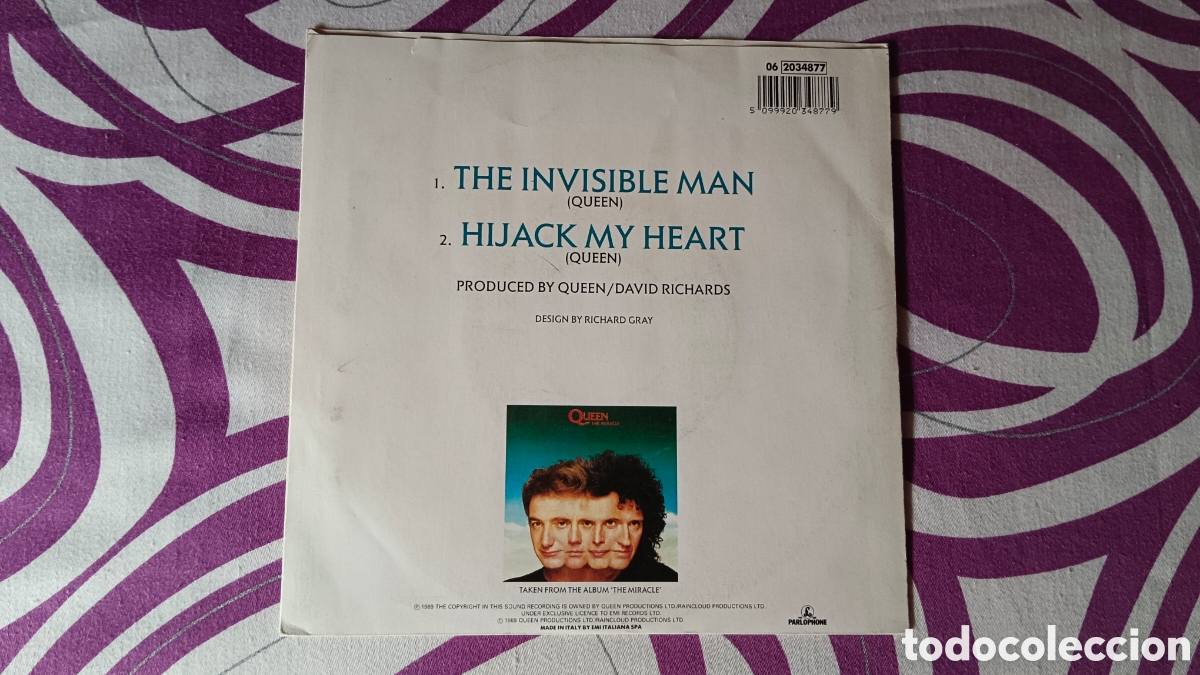 Discos de vinilo: Queen &ndash; The Invisible Man 7&rdquo; Single - Foto 5