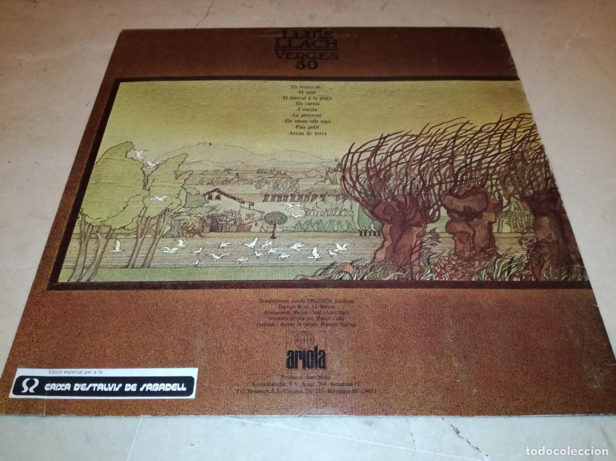 Discos de vinilo: LLUIS LLACH-VERGES 50-ORIGINAL 1981 - Foto 2