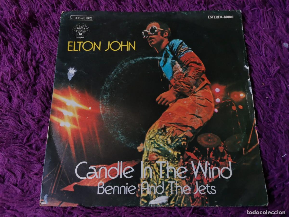 Discos de vinilo: Elton John &ndash; Candle In The Wind Vinilo 7&rdquo; Single 1974 Spain 1 J 006-95.302