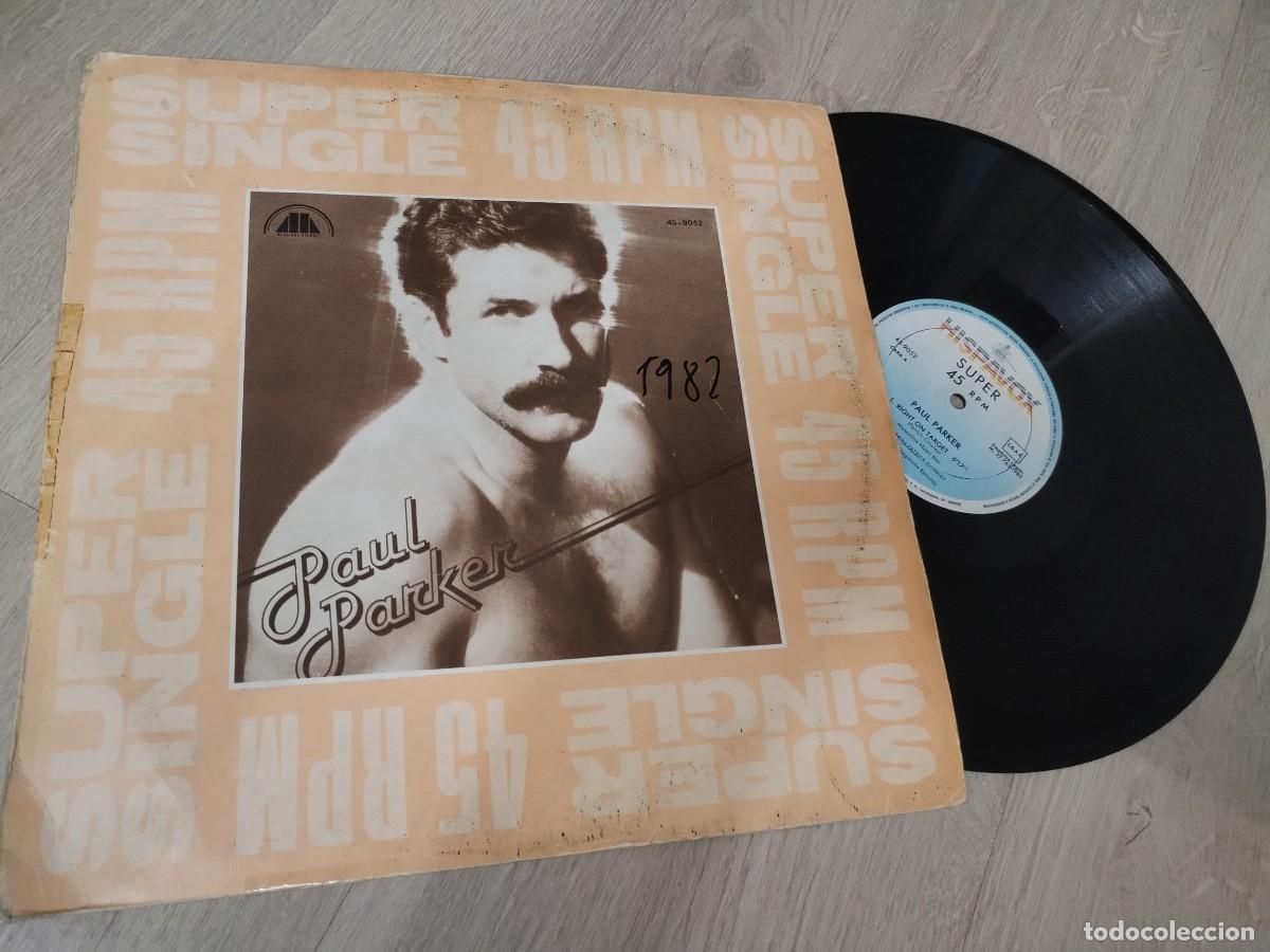 Discos de vinilo: PAUL PARKER - RIGHT ON TARGET + PUSHIN TOO HARD ..MAXISINGLE - EXTENDED VERSION 1982 ESPECIAL DISCO