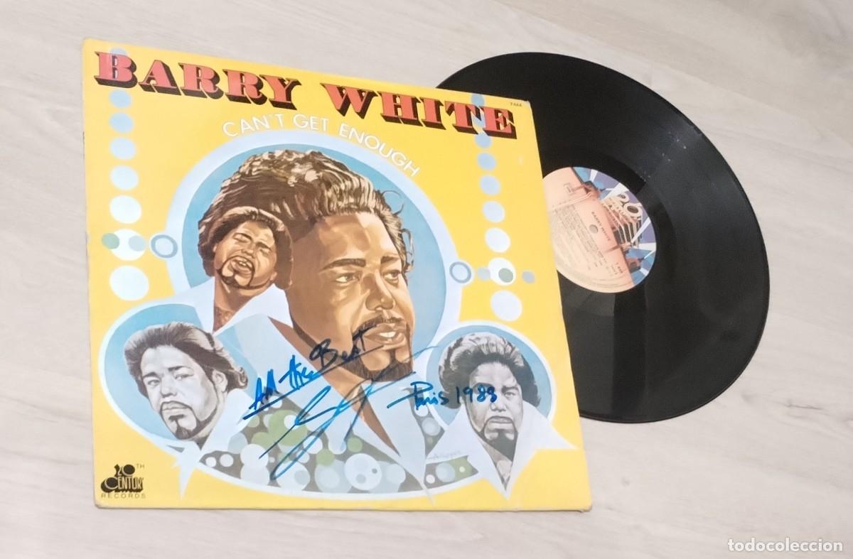 Discos de vinilo: BARRY WHITE - CAN&acute;T GET ENOUGH ..LP DE CENTURY RECORDS DE 1979 - ED. FRANCIA .. FIRMADO Y DEDICADO