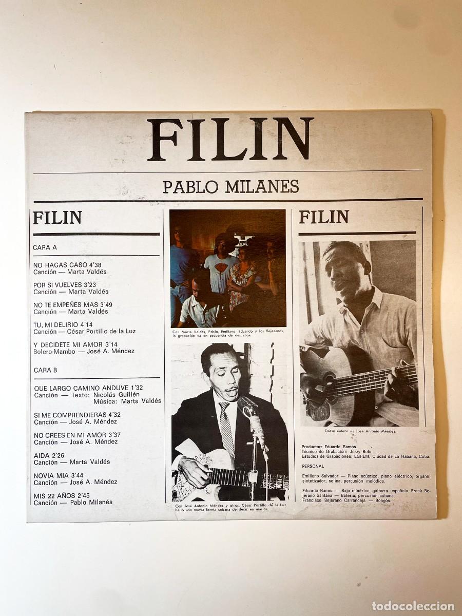 Discos de vinilo: Pablo Milan&eacute;s - Filin (Edici&oacute;n Original Cuba)