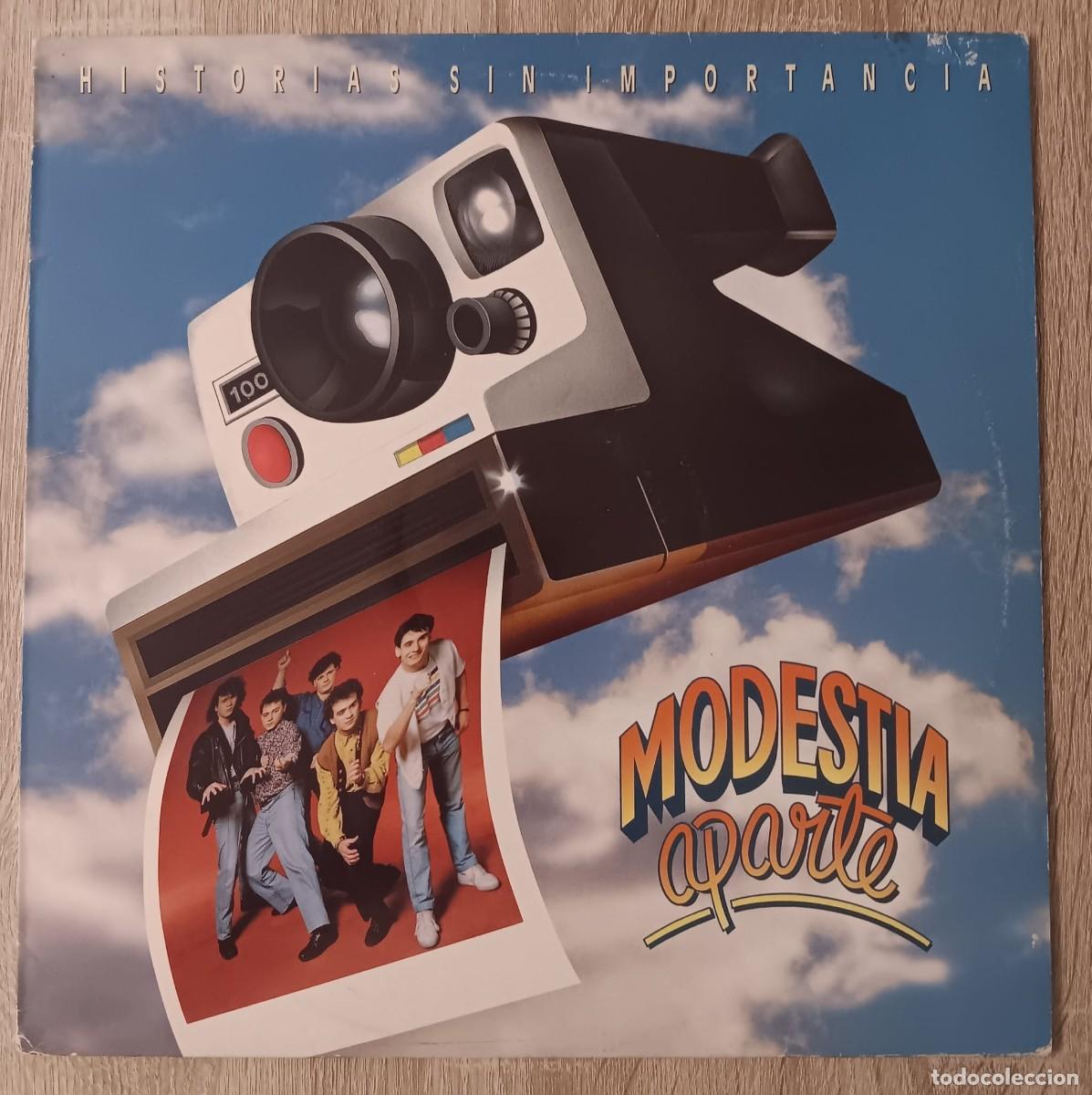 Discos de vinilo: DISCO DE VINILO LP MODESTIA APARTE HISTORIAS SIN IMPORTANCIA MERCURY 1991
