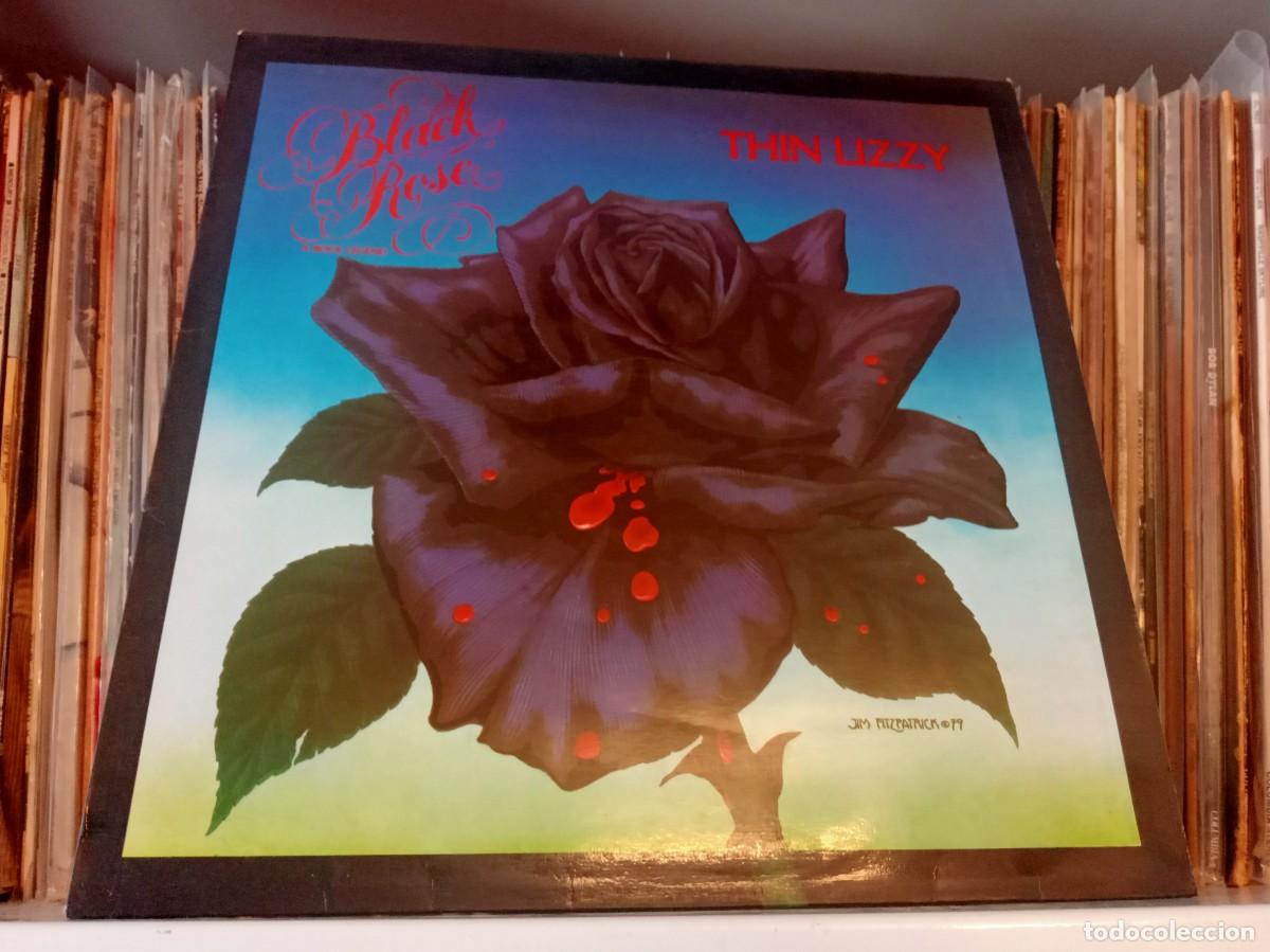 Discos de vinilo: Thin Lizzy &lrm;&ndash; Black Rose (A Rock Legend) - lp Spain 1986