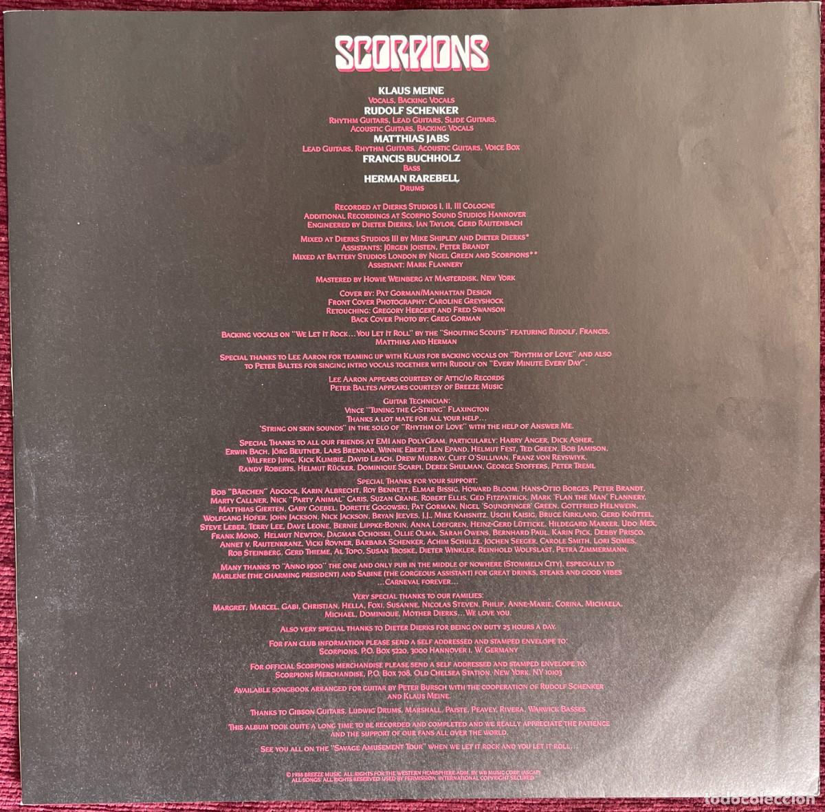 Discos de vinilo: Scorpions &ndash; Savage Amusement - Foto 3