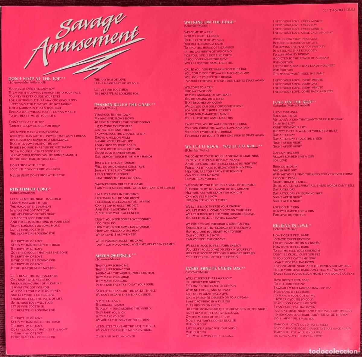 Discos de vinilo: Scorpions &ndash; Savage Amusement - Foto 4