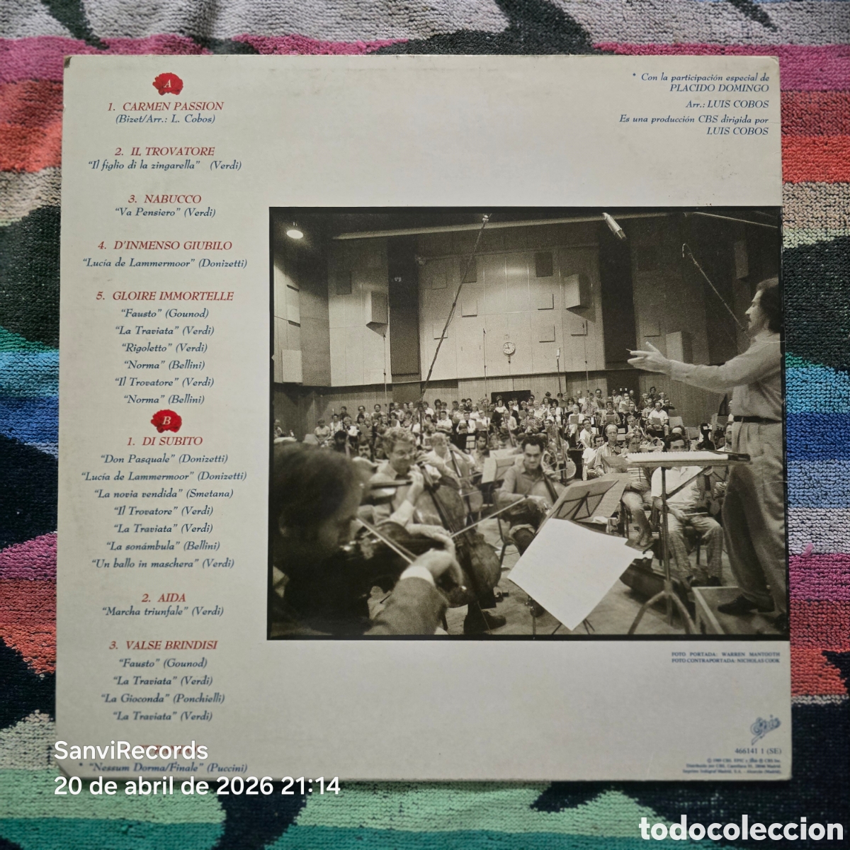 Discos de vinilo: [LP] LUIS COBOS: OPERA MAGNA (EPIC) (1989) - Foto 4