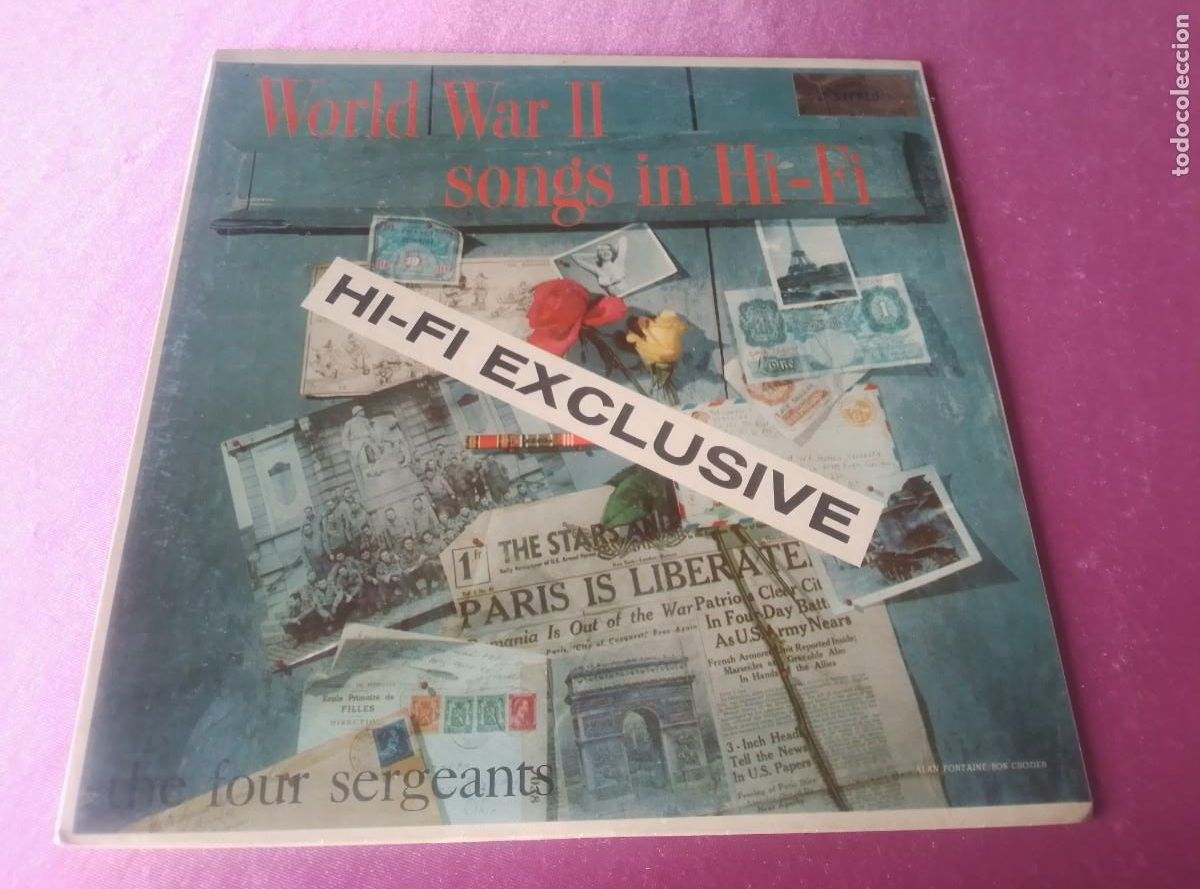 Discos de vinilo: WORLD WAR II SONGS IN HI FI THE FOUR SERGEANTS PRECINTADO USA LP L31 3