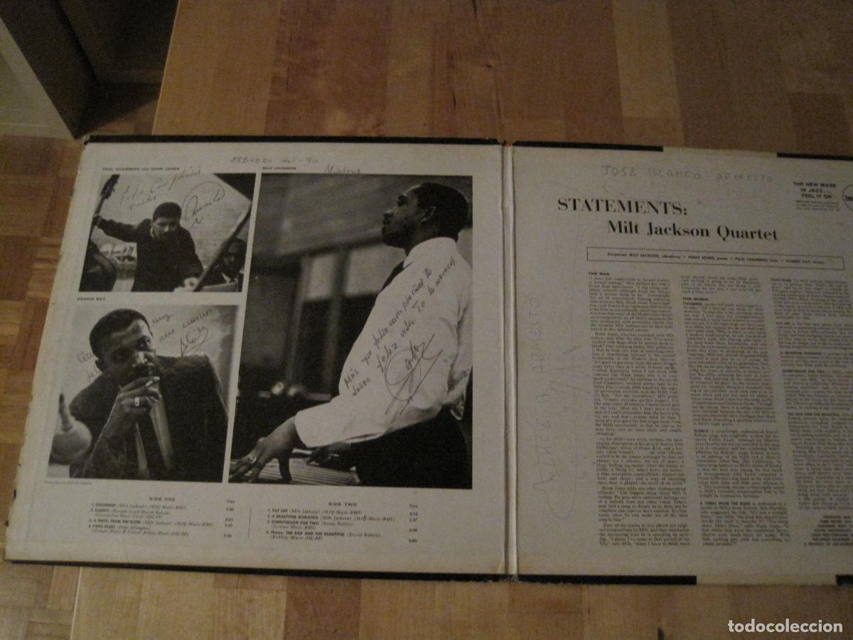 Discos de vinilo: LP MILT JACKSON STATEMENTS HISPAVOX IMPULSE 14 SPAIN 1966 GATEFOLD - Foto 2