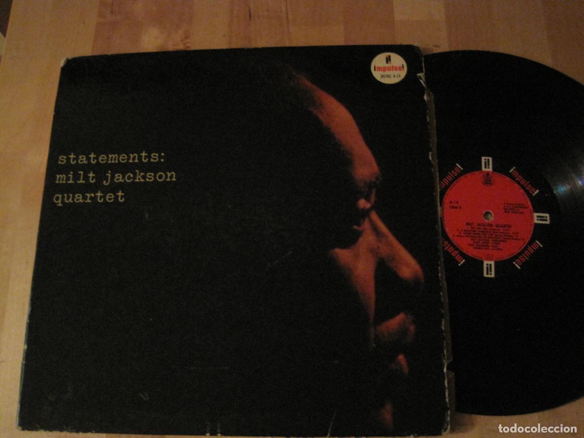 Discos de vinilo: LP MILT JACKSON STATEMENTS HISPAVOX IMPULSE 14 SPAIN 1966 GATEFOLD - Foto 1