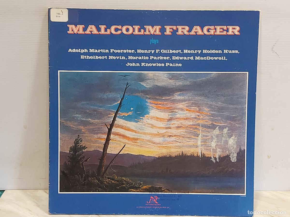 Discos de vinilo: MALCOLM FRAGER /PIANO CL&Aacute;SICO AMERICANO / MACDOWELL-FOERSTER / LP GATEFOLD-NWR ****