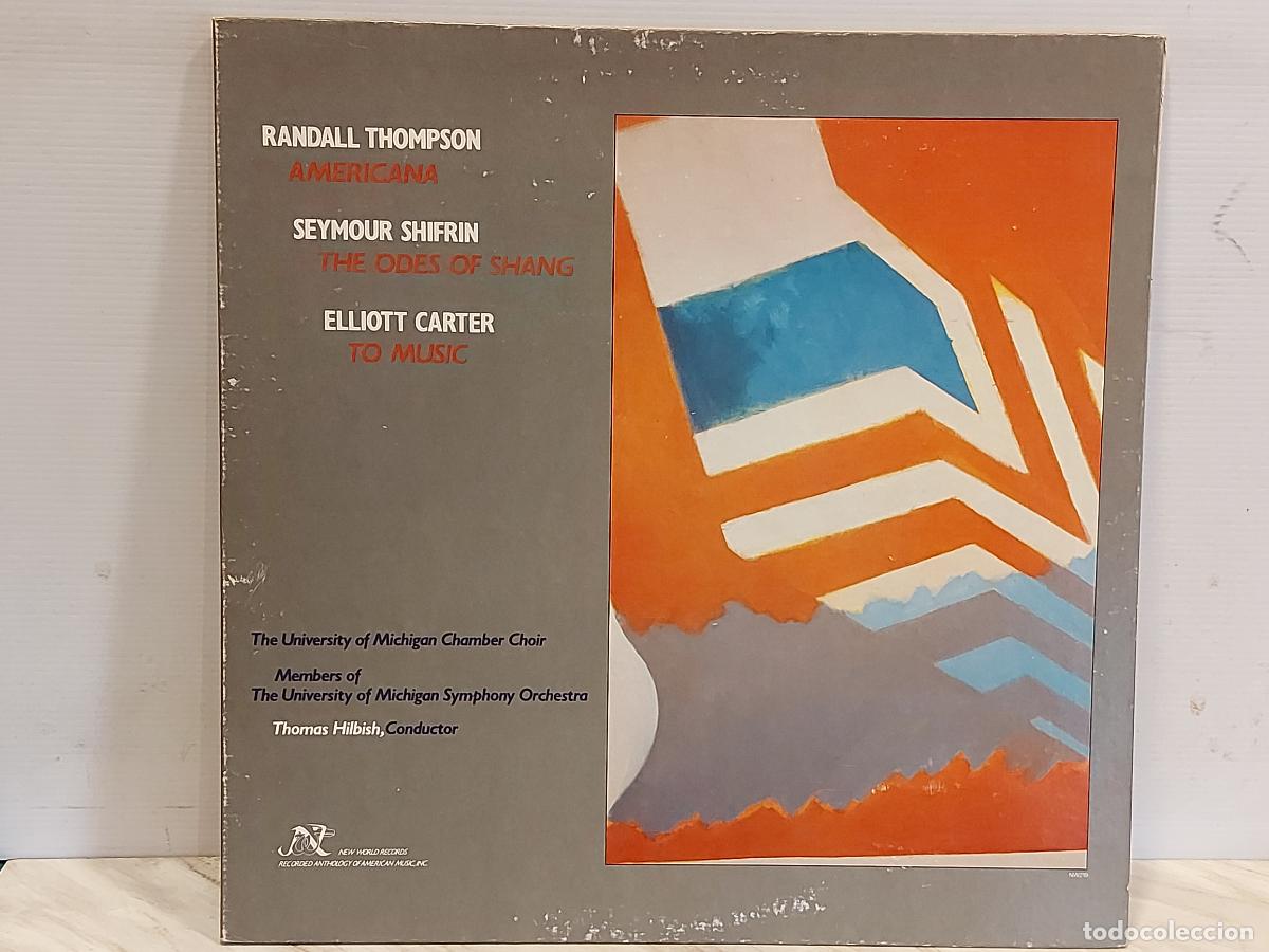 Discos de vinilo: RANDALL THOMPSON &ndash; AMERICANA / SEYMOUR SHIFRIN / ELLIOTT CARTER LP N.W.R.****