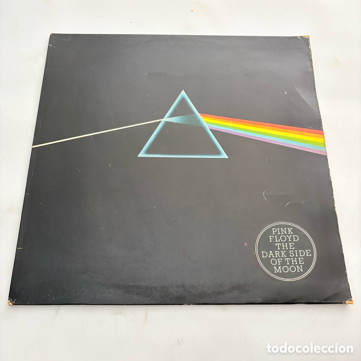 Vinyl-Schallplatten: lp Pink Floyd &lrm;&ndash; The Dark Side Of The Moon edicion espa&ntilde;ola de 1973 con poster