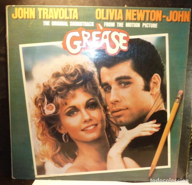 Discos de vinilo: GREASE // BANDA SONORA// PORTADA DOBLE// DOS DISCOS // 1978 // LP