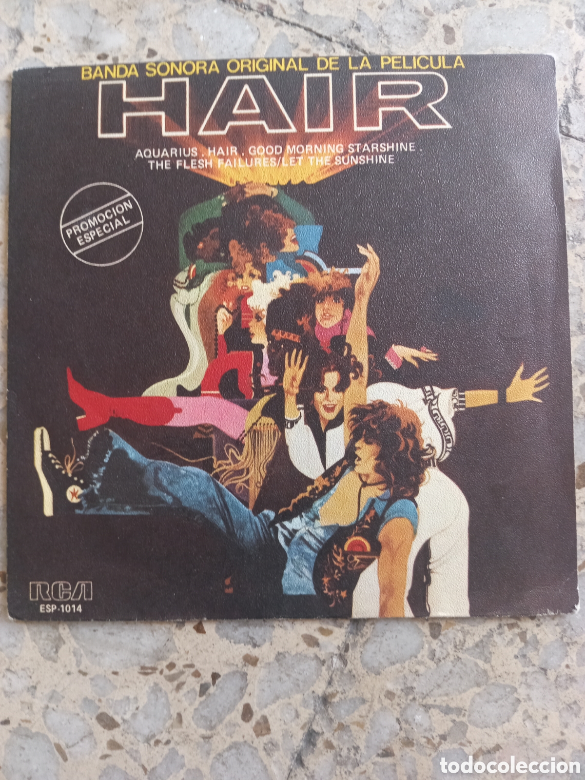 Discos de vinilo: EP HAIR BSO AQUARIUS GOOD MORNING STARSHINE 1979 PROMO