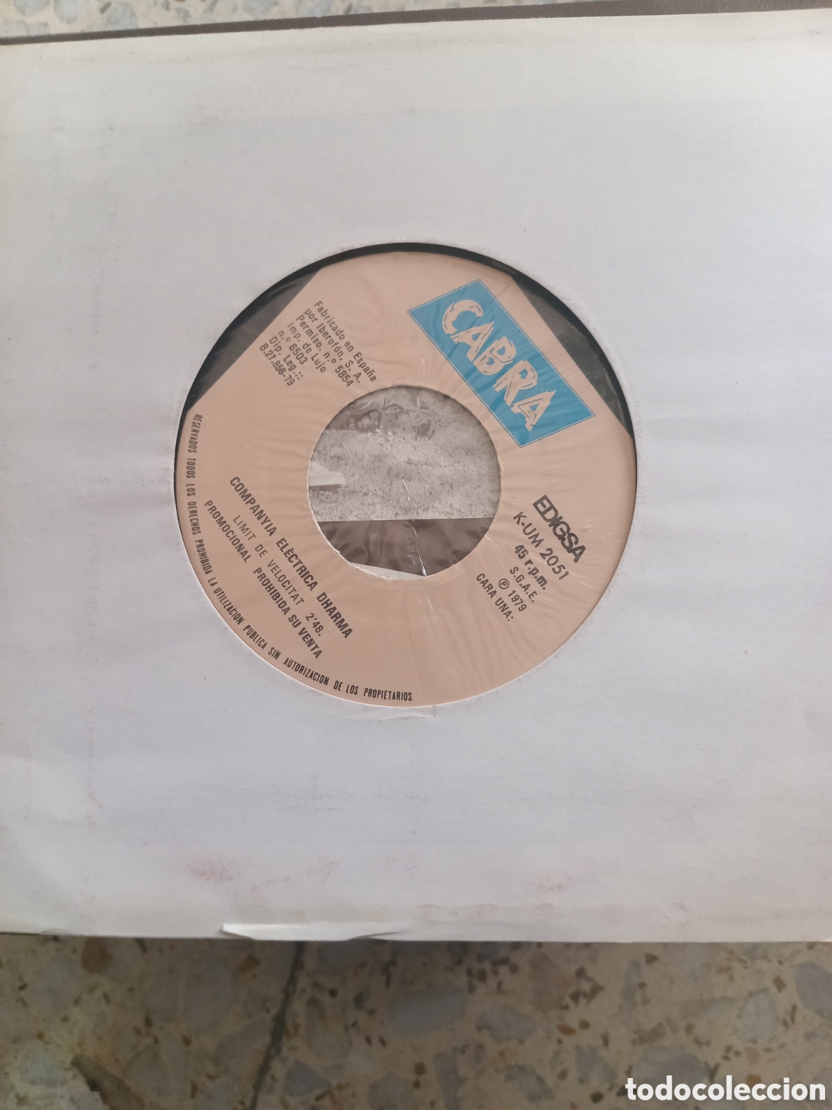 Discos de vinilo: SGL COMPA&Ntilde;IA ELECTRICA DHARMA LIMIT DE VELOCITAT BARNA BLUES 1979 PROMO