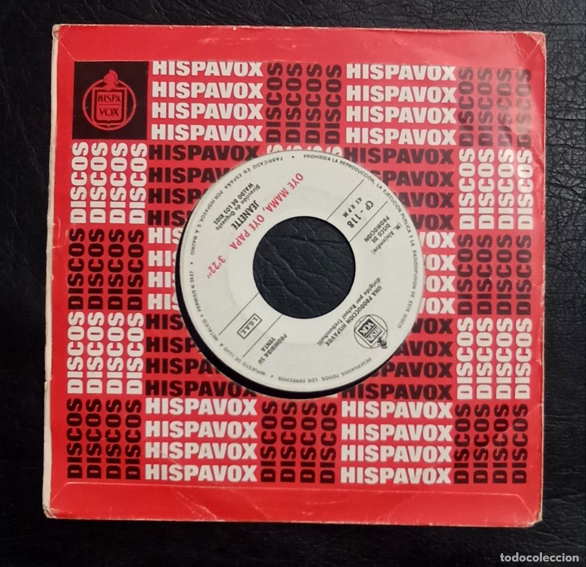 Discos de vinilo: SINGLE JEANETTE - SOY REBELDE - HISPAVOX 1971 - Foto 2