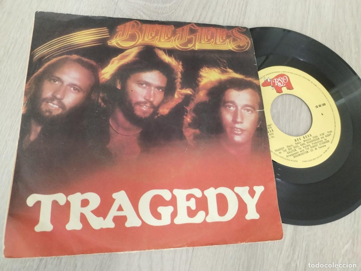 Discos de vinilo: BEE GEES - TRAGEDY ...SINGLE DE 1979 - RSO - EDICION ESPA&Ntilde;OLA