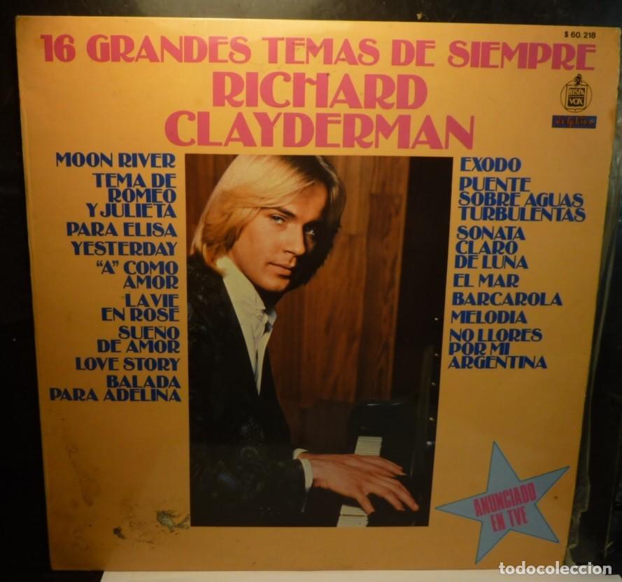 Discos de vinilo: RICHARD CLAYDERMAN // 16 GRANDES TEMAS DE SIEMPRE // 1979 // LP