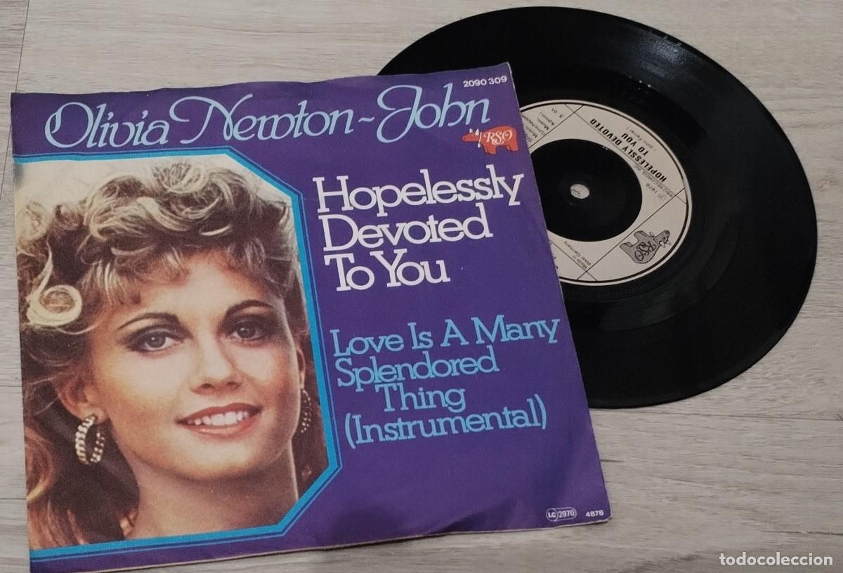 Discos de vinilo: OLIVIA NEWTON-JOHN - HOPELESSLY DEVOTED TO YOU ..SINGLE DE 1978 - RSO - GERMANY - EDICION ORIGINAL