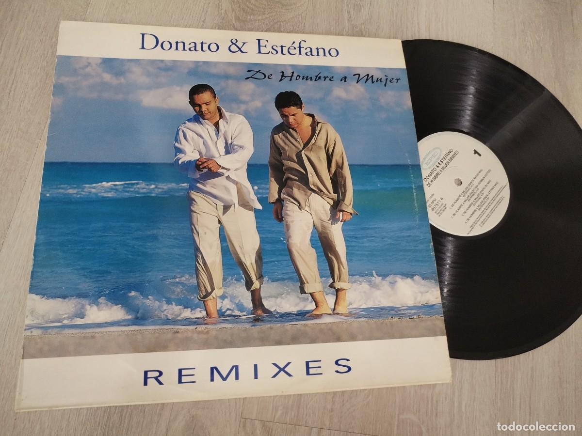 Discos de vinilo: DONATO & ESTEFANO - DE HOMBRE A MUJER .. EXTENDED + REMIXES ..MAXISINGLE - 1999 - EPIC