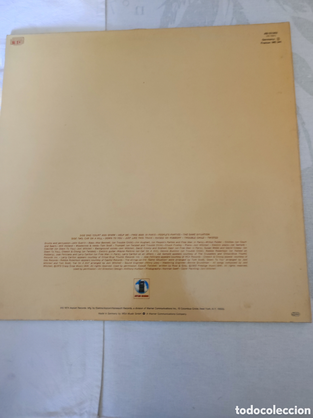 Discos de vinilo: JONI MITCHELL - COURT AND SPARK - Foto 2