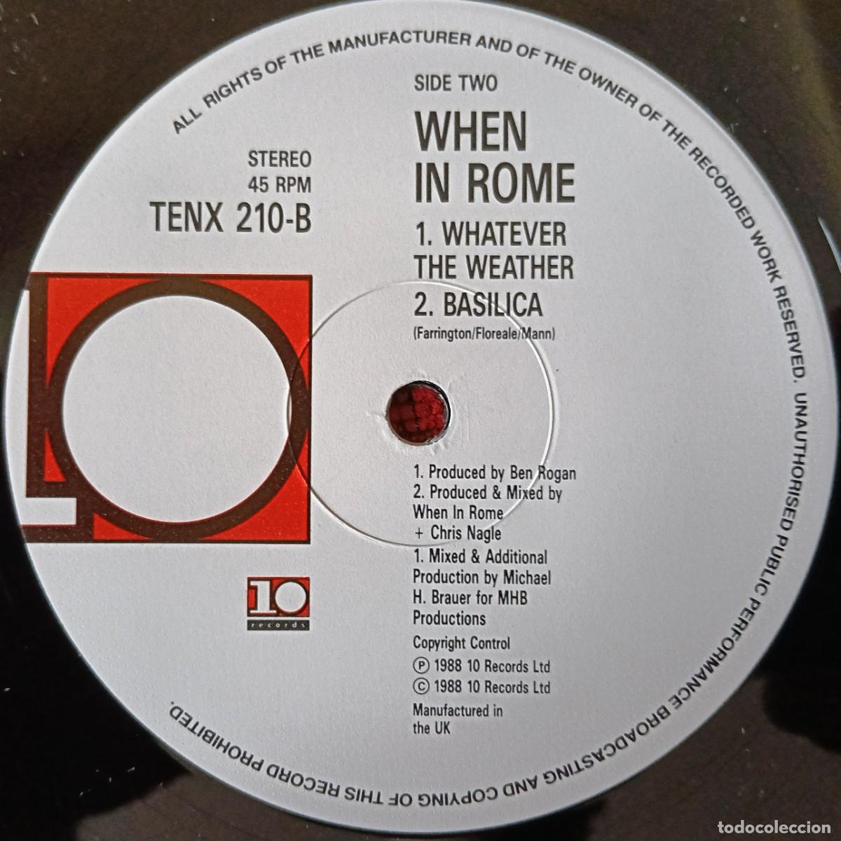 Discos de vinilo: WHEN IN ROME ** Everything ** MAXI SINGLE VINILO 1988 UK - Foto 4