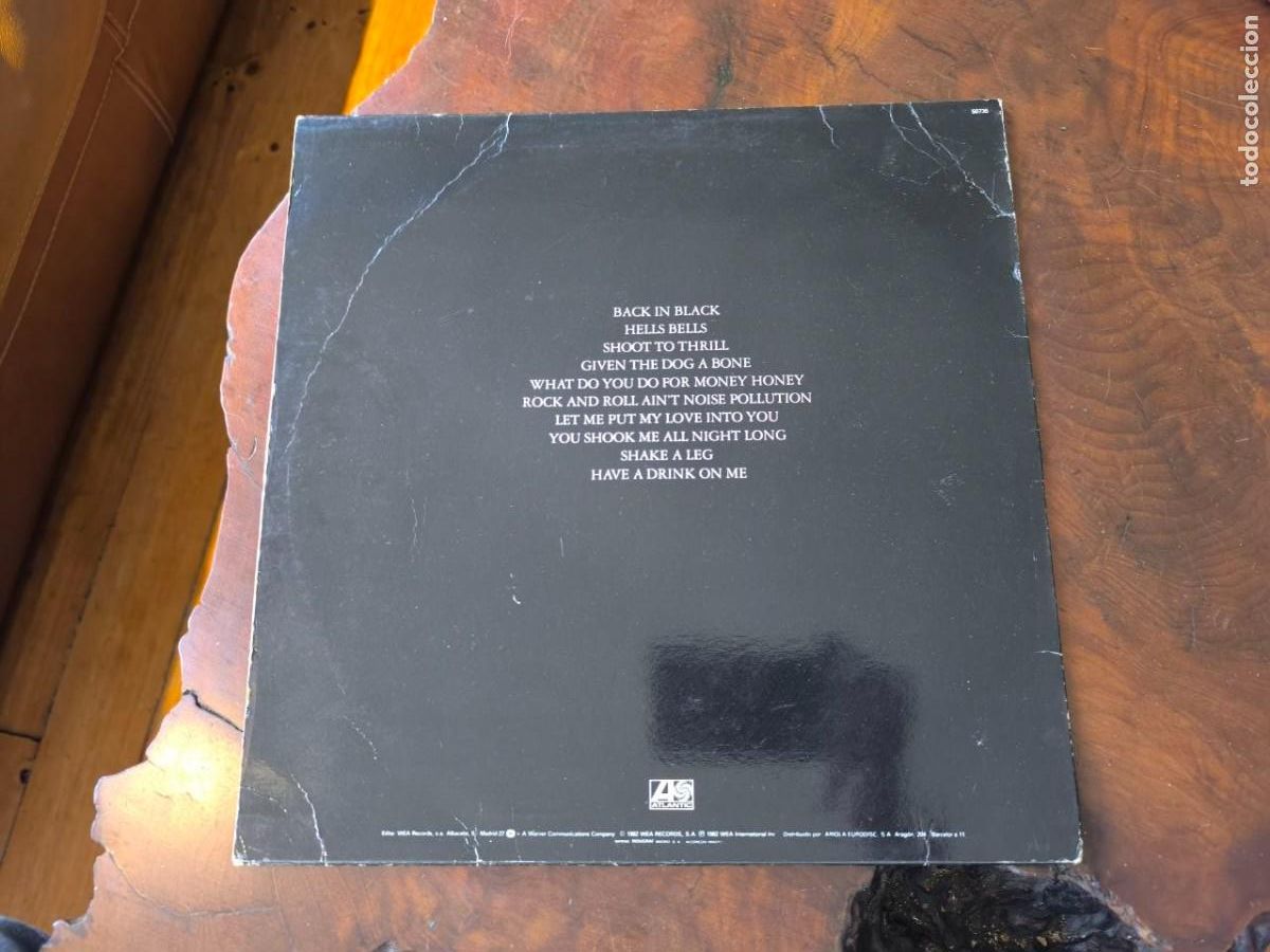 Discos de vinilo: LP VINILO - ACDC - Back in Black - 1982 - Foto 2