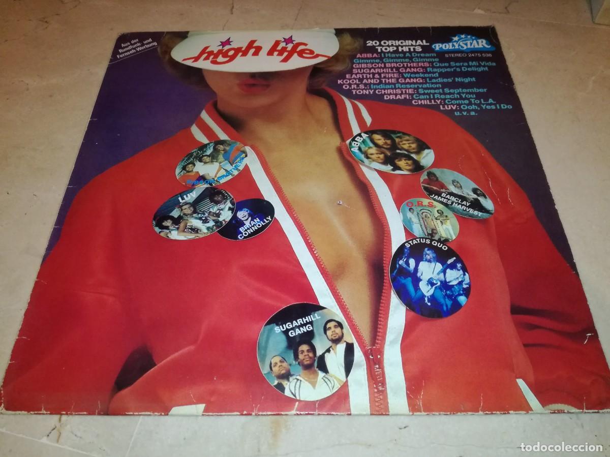 Discos de vinilo: HIGH LIFE-20 ORIGINAL TOP HITS-ABBA, KOOL AND THE GANG, STATUS QUO, ROXY MUSIC