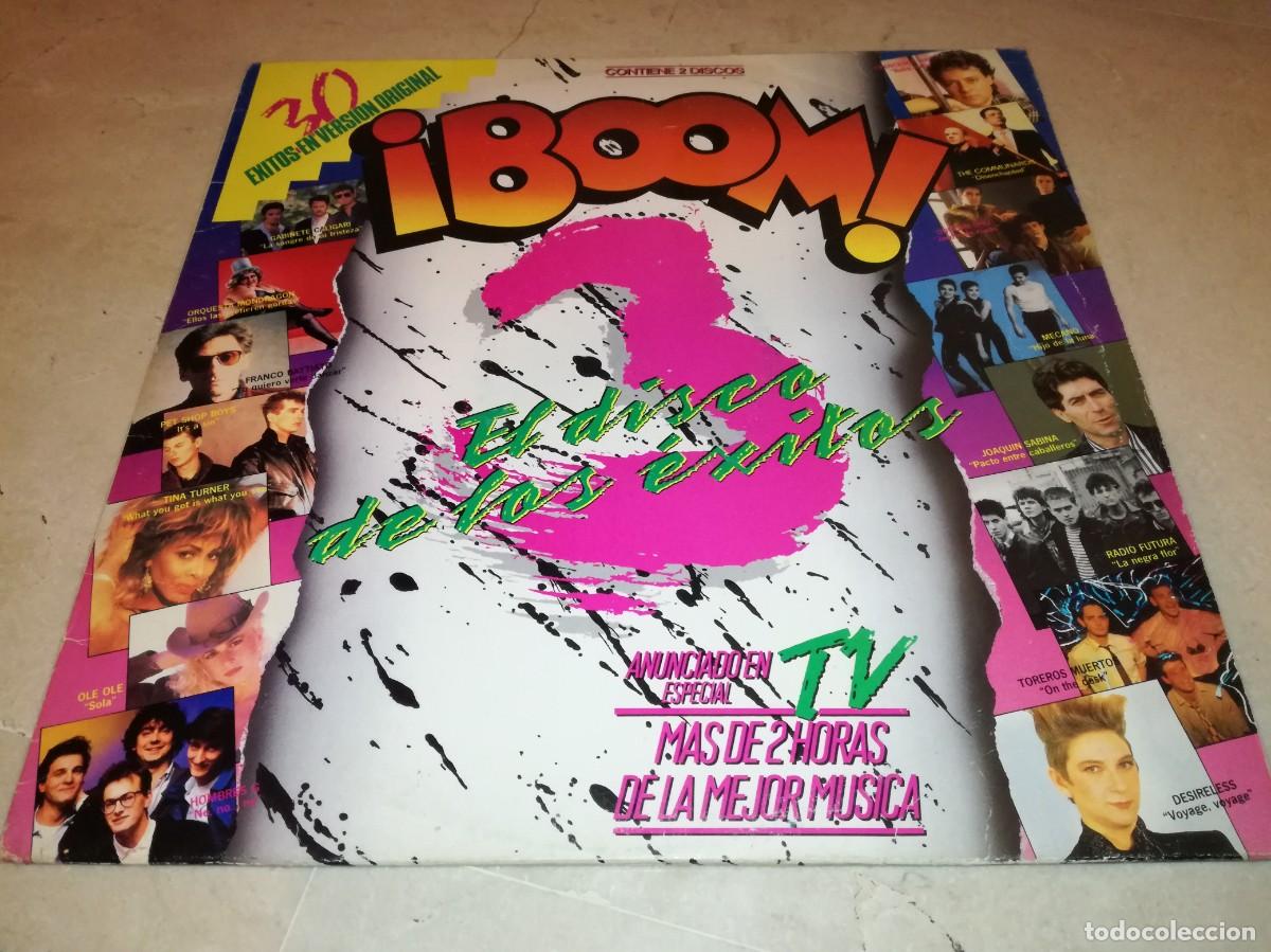 Discos de vinilo: BOOM 3-EL DISCO DE LOS EXITOS-DOBLE LP-PET SHOP BOYS, RADIO FUTURA, MECANO, DAVID BOWIE, LOS SECRETO