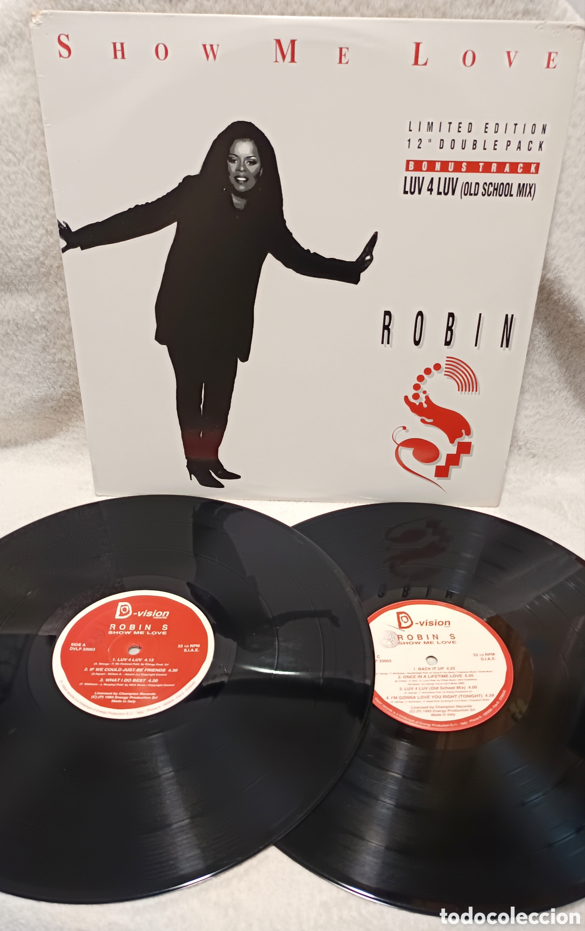 Discos de vinilo: Robin S - Show Me Love (1993) Edici&oacute;n Limitada Italiana 2LP - ESTADO NM