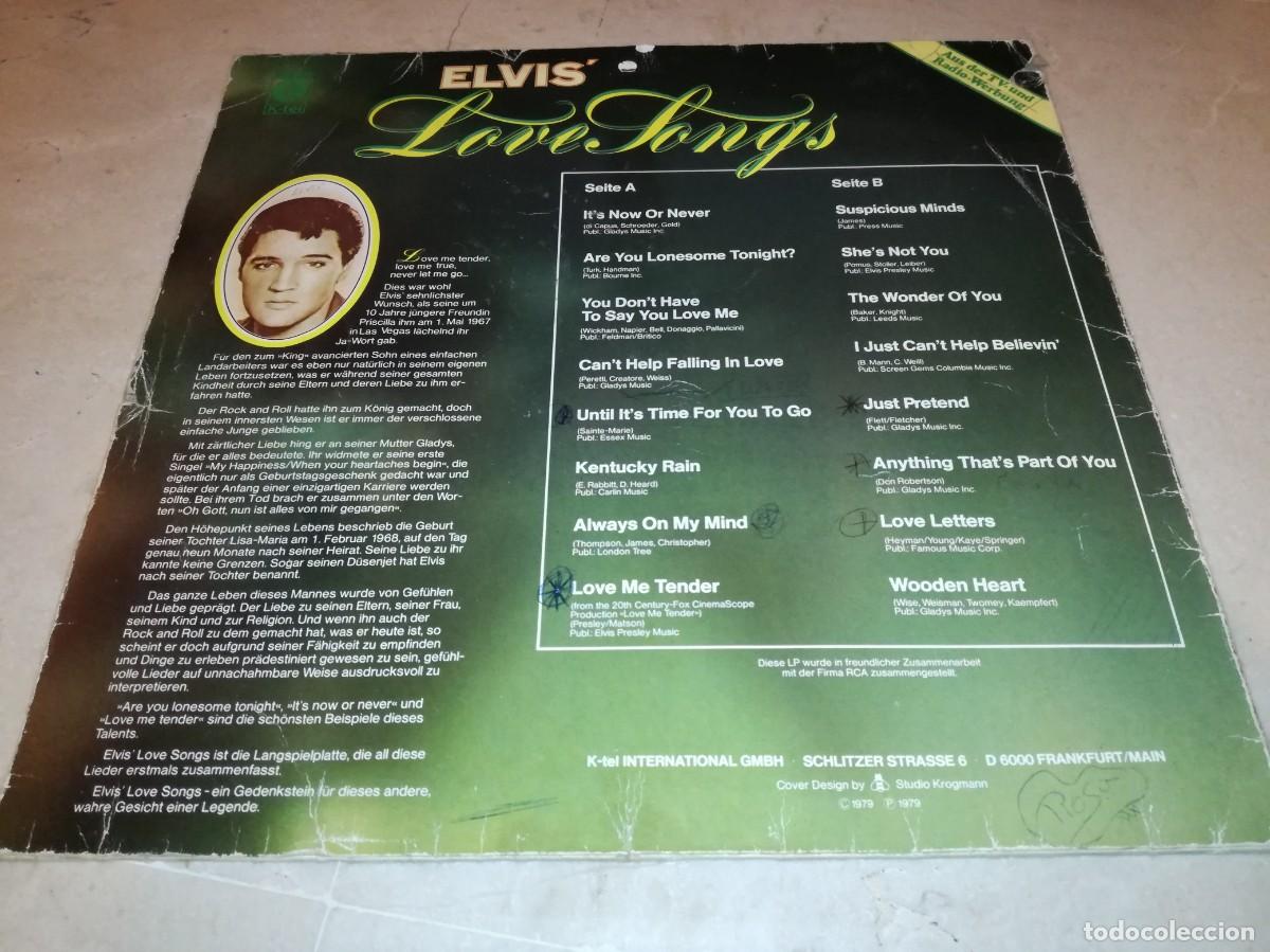 Discos de vinilo: ELVIS PRESLEY-HIT ORIGINAL LOVE SONGS - Foto 2