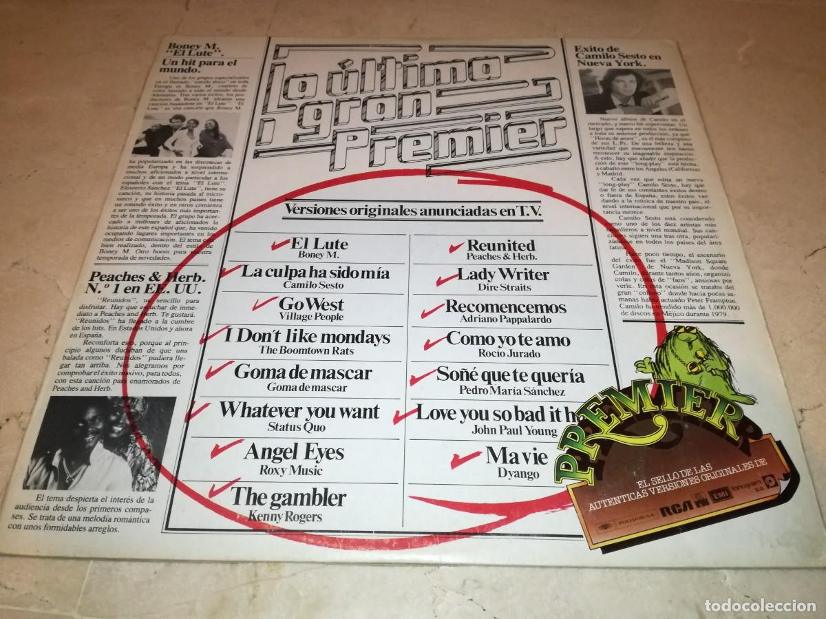 Discos de vinilo: LA ULTIMA GRAN PREMIER-ORIGINAL 1980-BONEY M, CAMILO SESTO, DIRE STRAITS, STATUS QUO