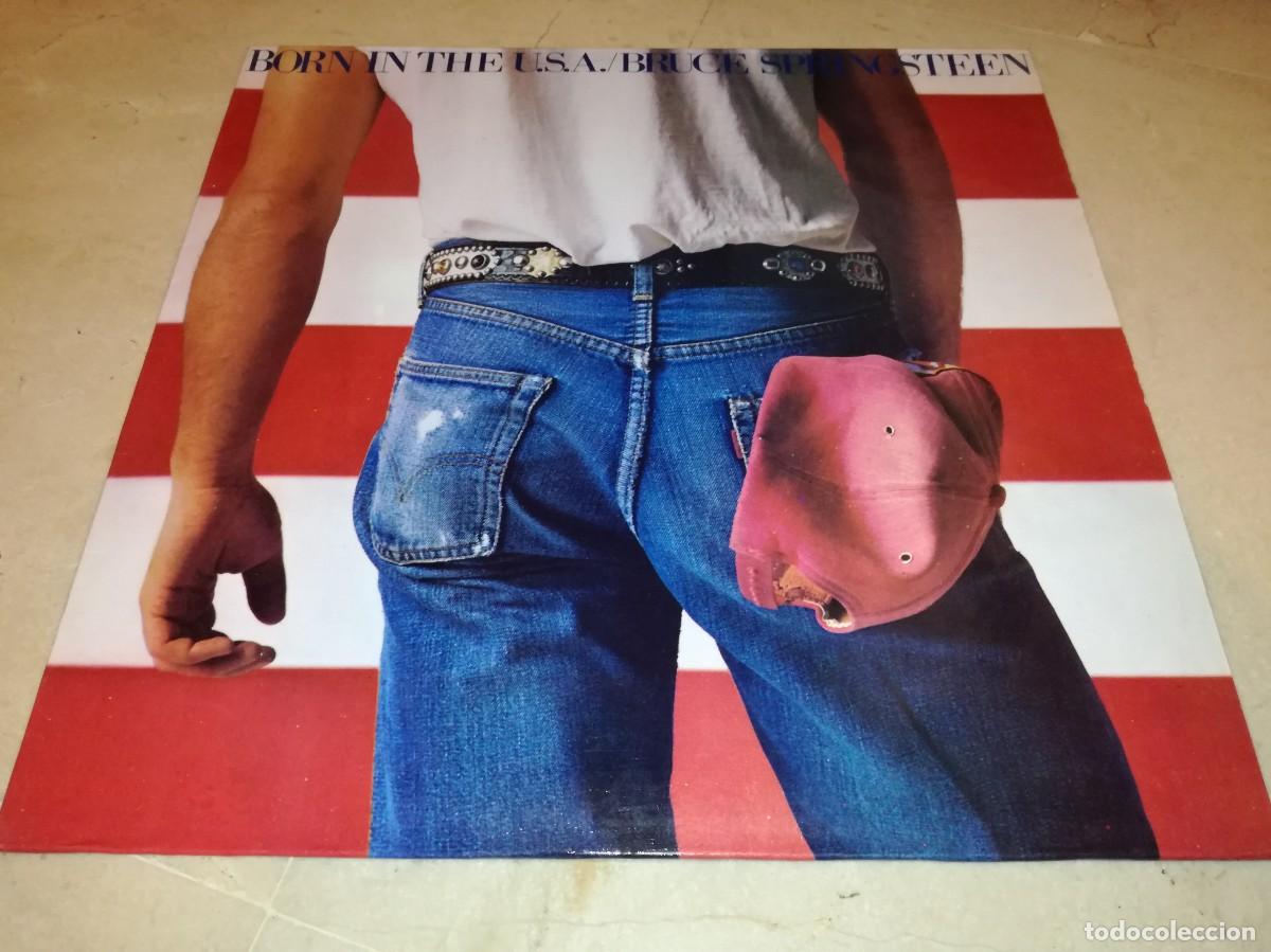 Discos de vinilo: BRUCE SPRINGSTEEN-BORN IN THE U.S.A.-CONTIENE ENCARTE-ORIGINAL ESPA&Ntilde;OL 1984