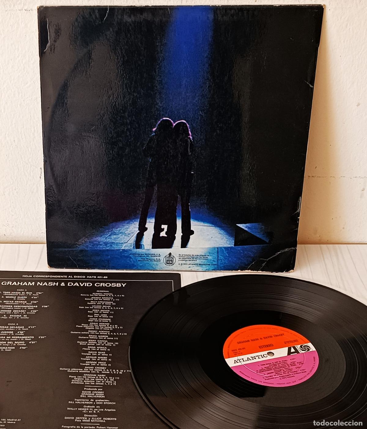 Discos de vinilo: GRAHAM NASH - DAVID CROSBY ATLANTIC - 1972 - Foto 2